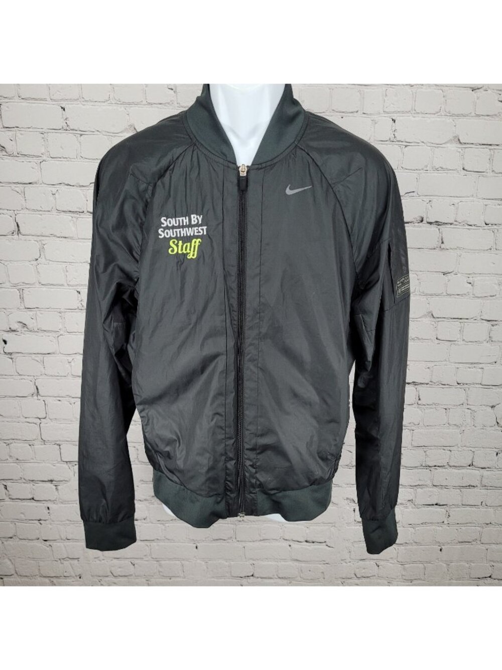 SXSW South By Southwest Staff Nike Black Windbreaker Jacket Size Medium M